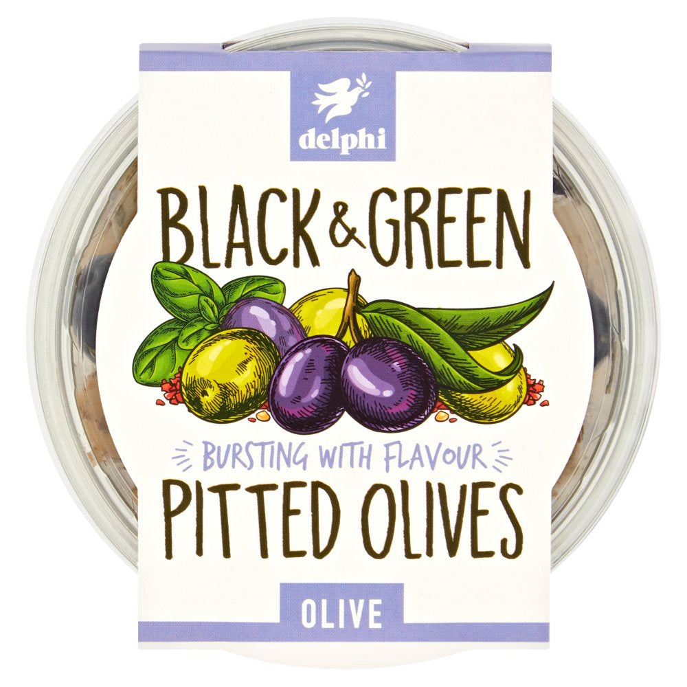 Delphi Black and Green Pitted Olives