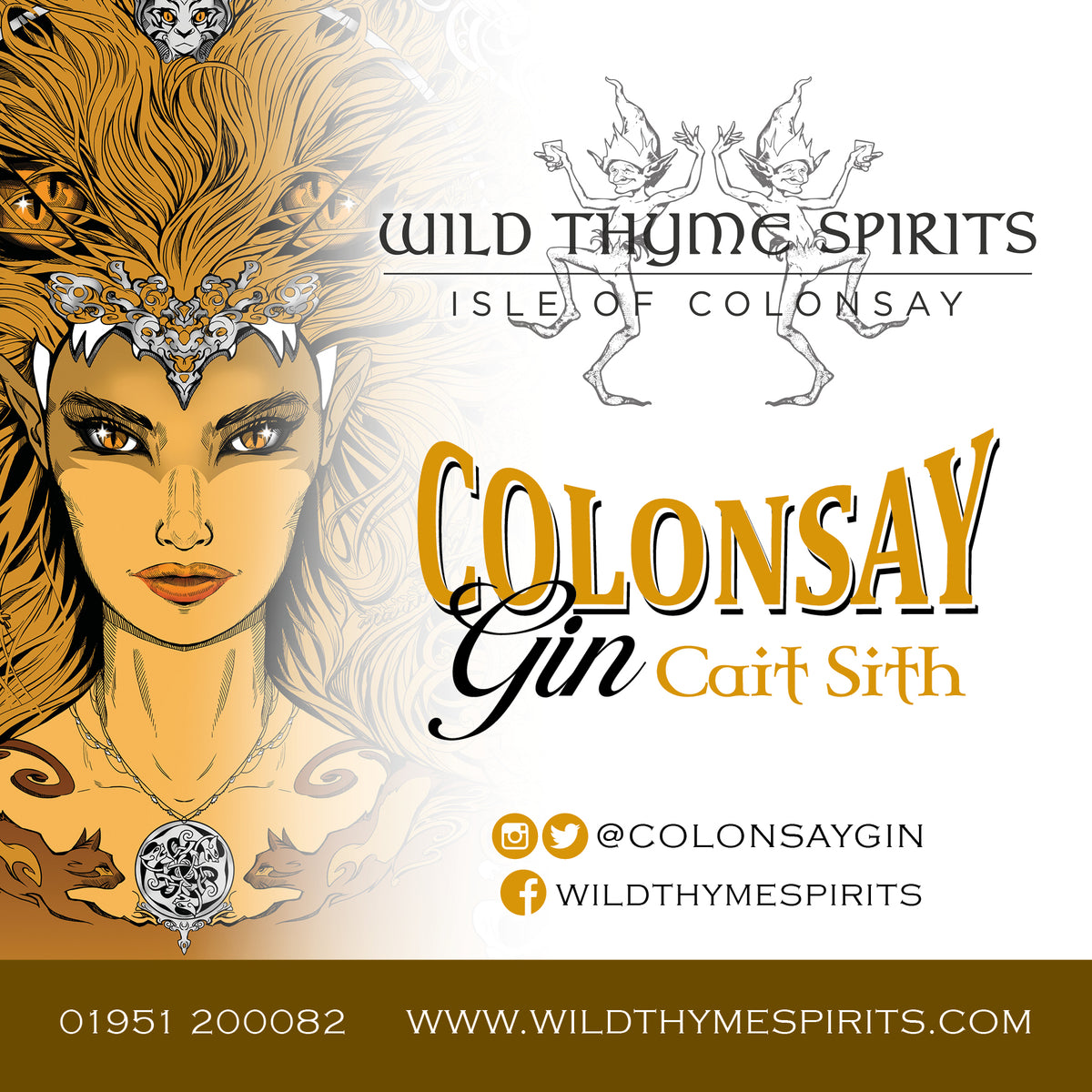 Colonsay Gin - Cait Sith 70cl 40% ABV